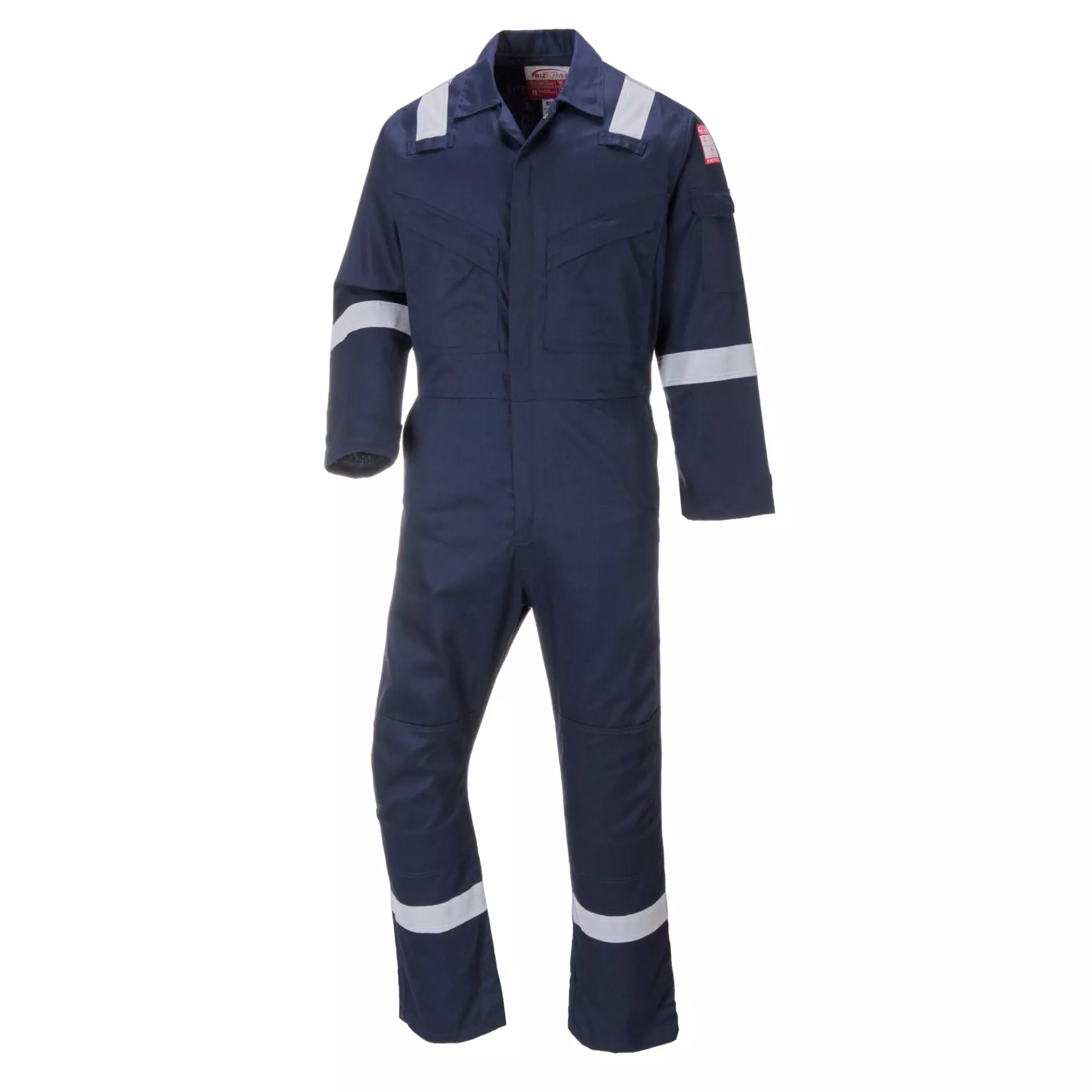 Portwest FR50NAT, Bizflame Work Anti-Static FR Coverall 350g, Navy Tall, image 2