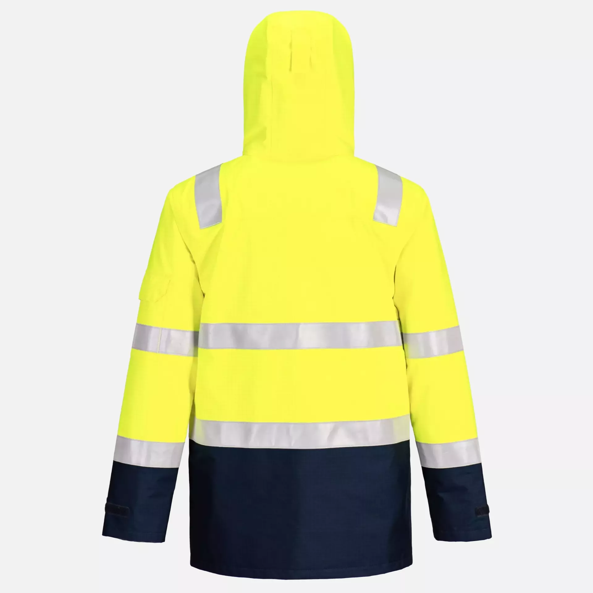 Portwest FR605YNR, Bizflame Rain+ Hi-Vis Light Arc FR Jacket, Yellow/Navy, image 2