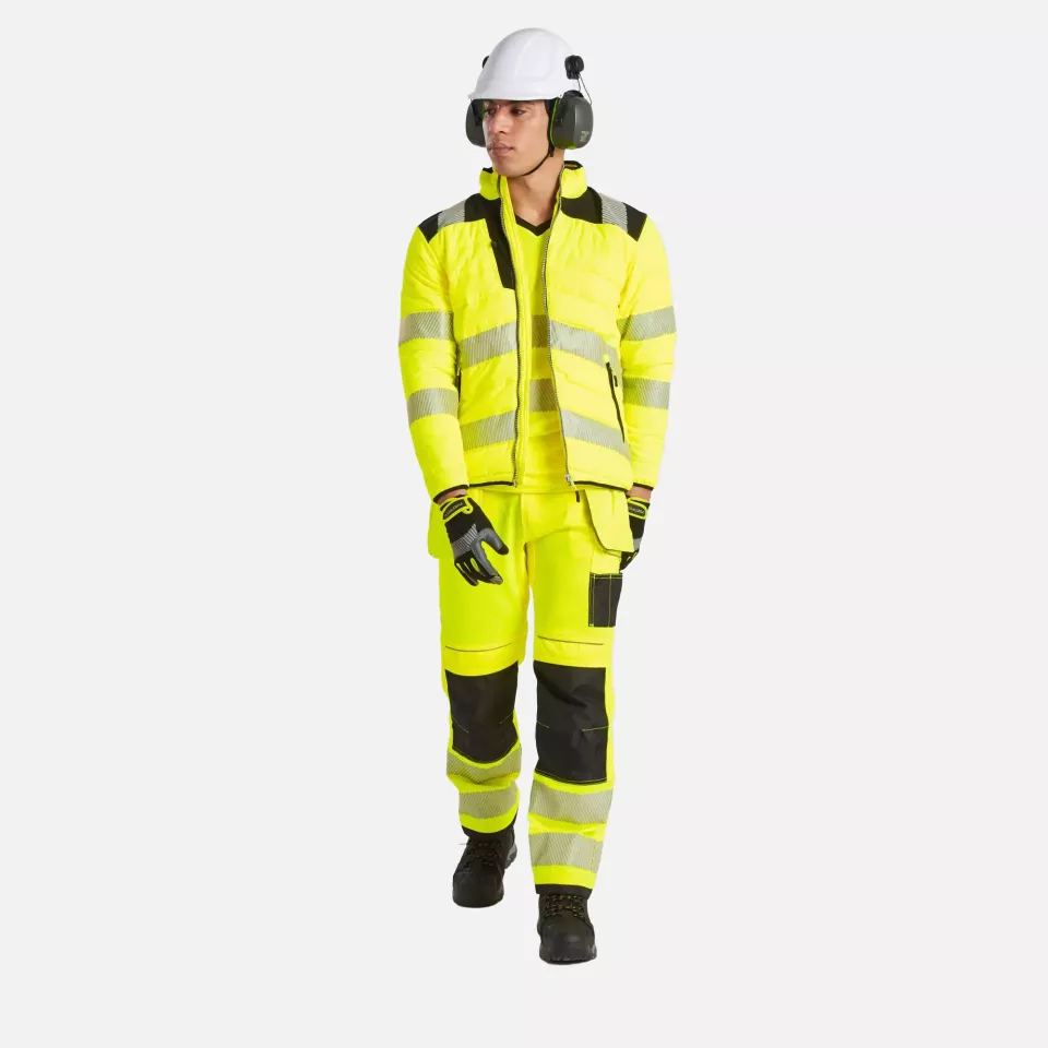 Portwest PW371YBR, PW3 Hi-Vis Baffle Jacket, Yellow/Black, image 10, gallery thumbnail