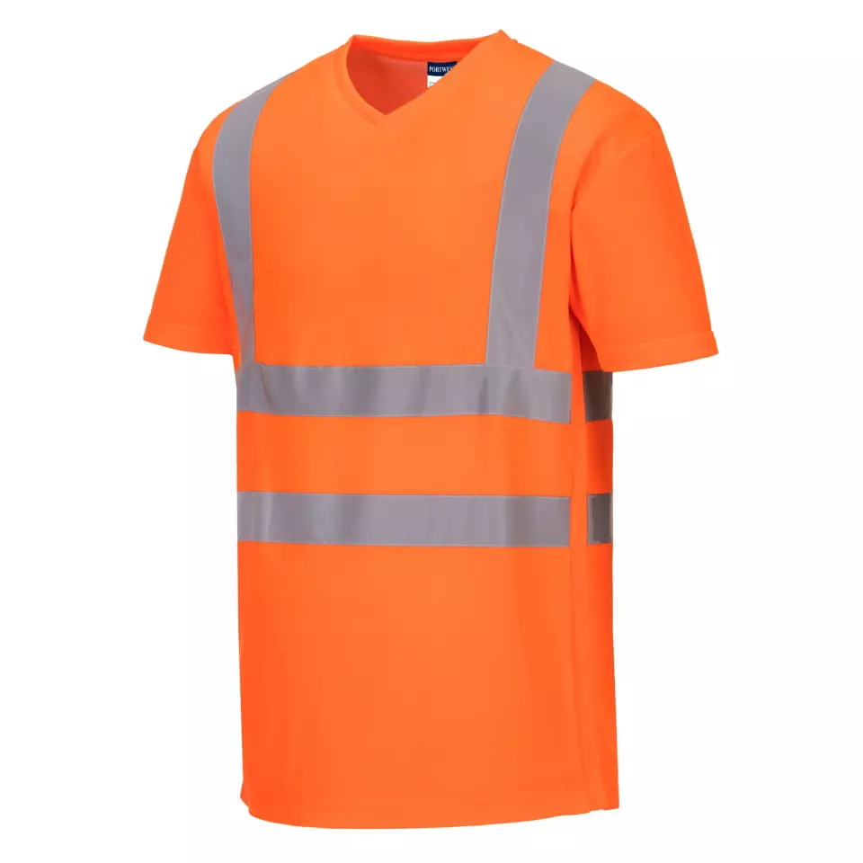 Portwest S179ORR, Hi-Vis Cotton Comfort Mesh Insert T-Shirt S/S, Orange, image 3, gallery thumbnail