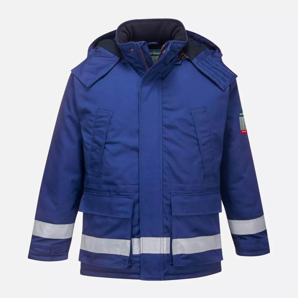 Portwest FR59RBR, Bizflame Work Anti-Static FR Winter Jacket, Royal Blue, image 2, gallery thumbnail