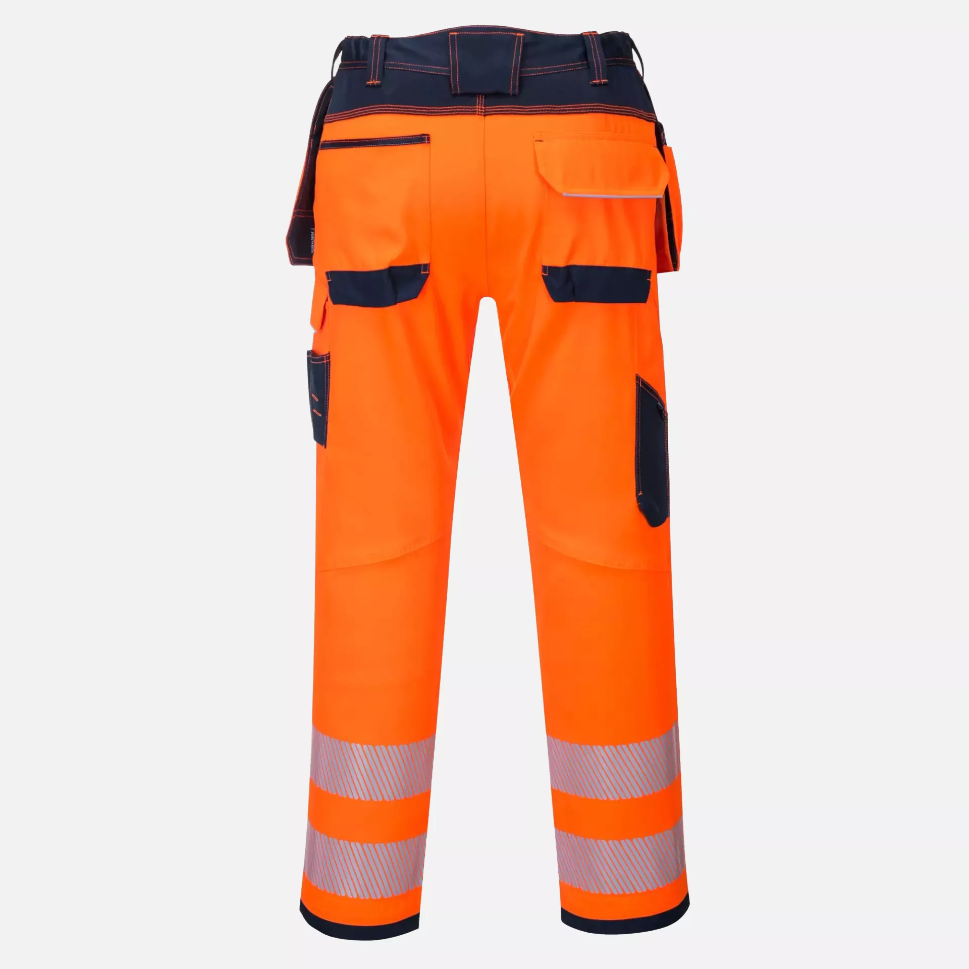 Portwest T501ONS, PW3 Hi-Vis Arbeitshose mit Holstertaschen, Orange/Marine Kurz, image 2