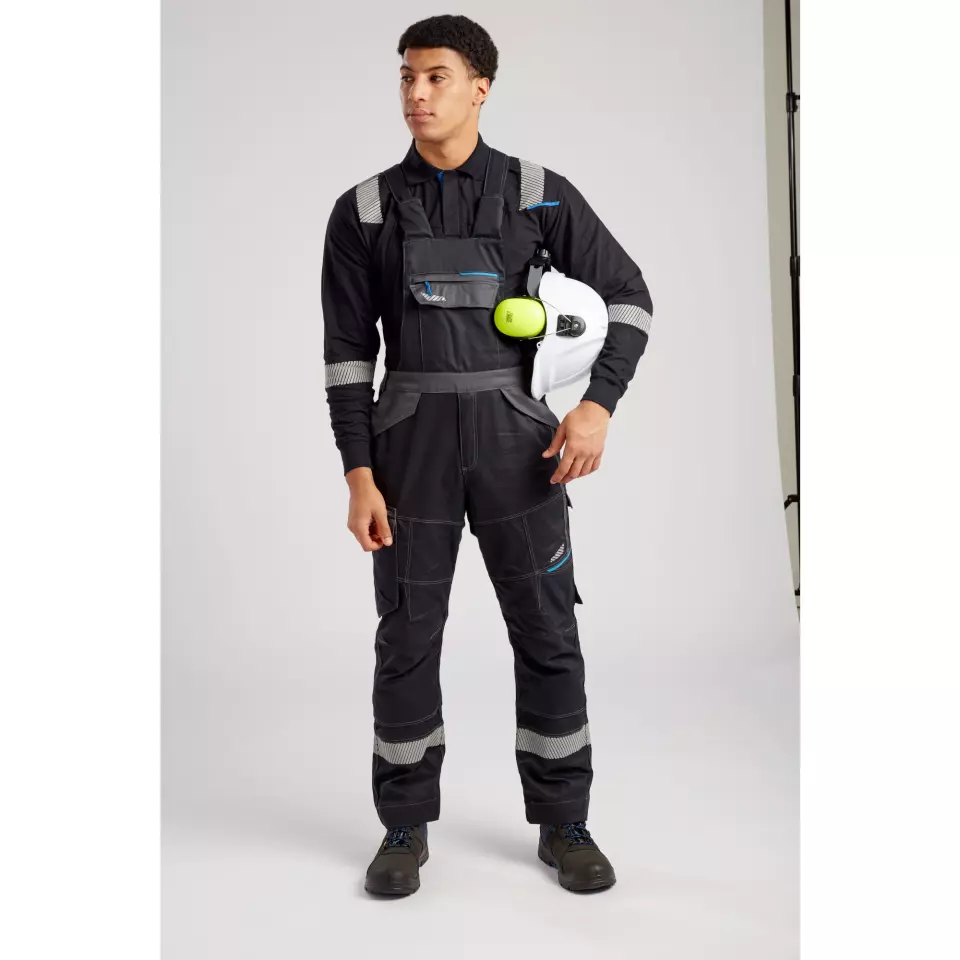 Portwest FR405BKR, WX3 FR Modaflame Latzhose, Schwarz, image 9, gallery thumbnail