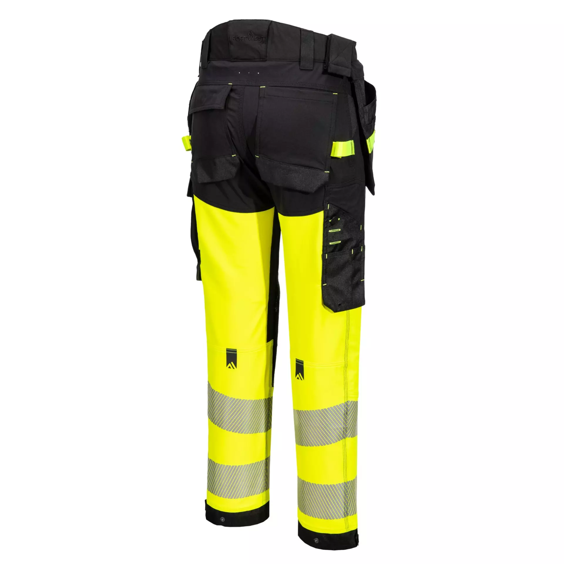 Portwest EV442YBT, EV4 Hi-Vis Stretch Detachable Holster Class 1 Trousers, Yellow/Black Tall, image 4