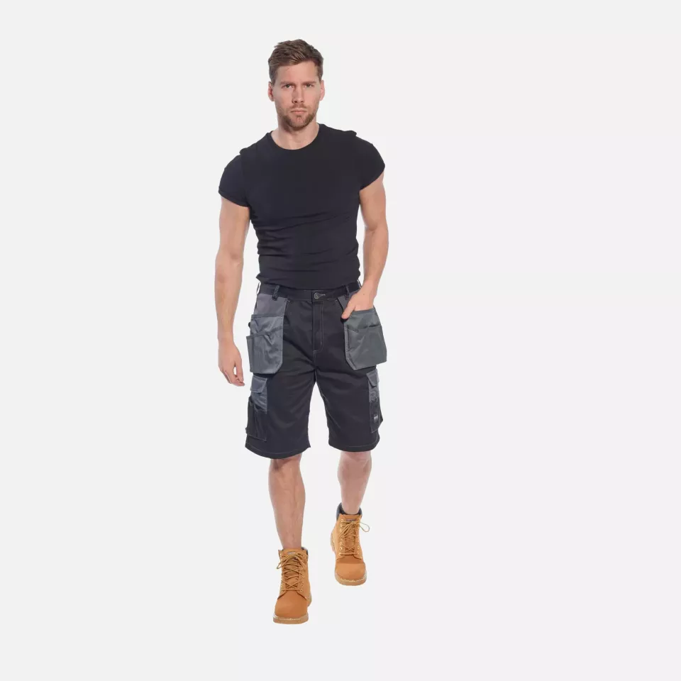 Portwest KS18BZR, Granite Holster Shorts, Black/Zoom Grey, image 3, gallery thumbnail