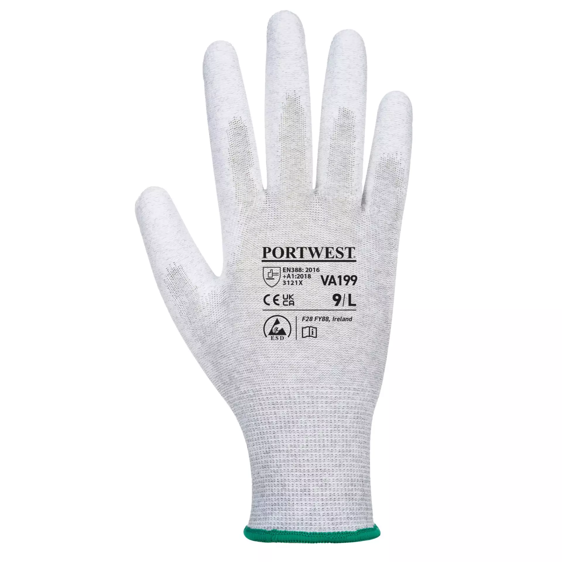Portwest VA199G7R, Vending Antistatic PU Palm Glove, Grey, image 2