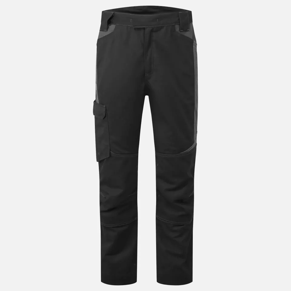 Portwest T747BKR, WX3 Industrial Wash Trousers, Black, image 1, gallery thumbnail