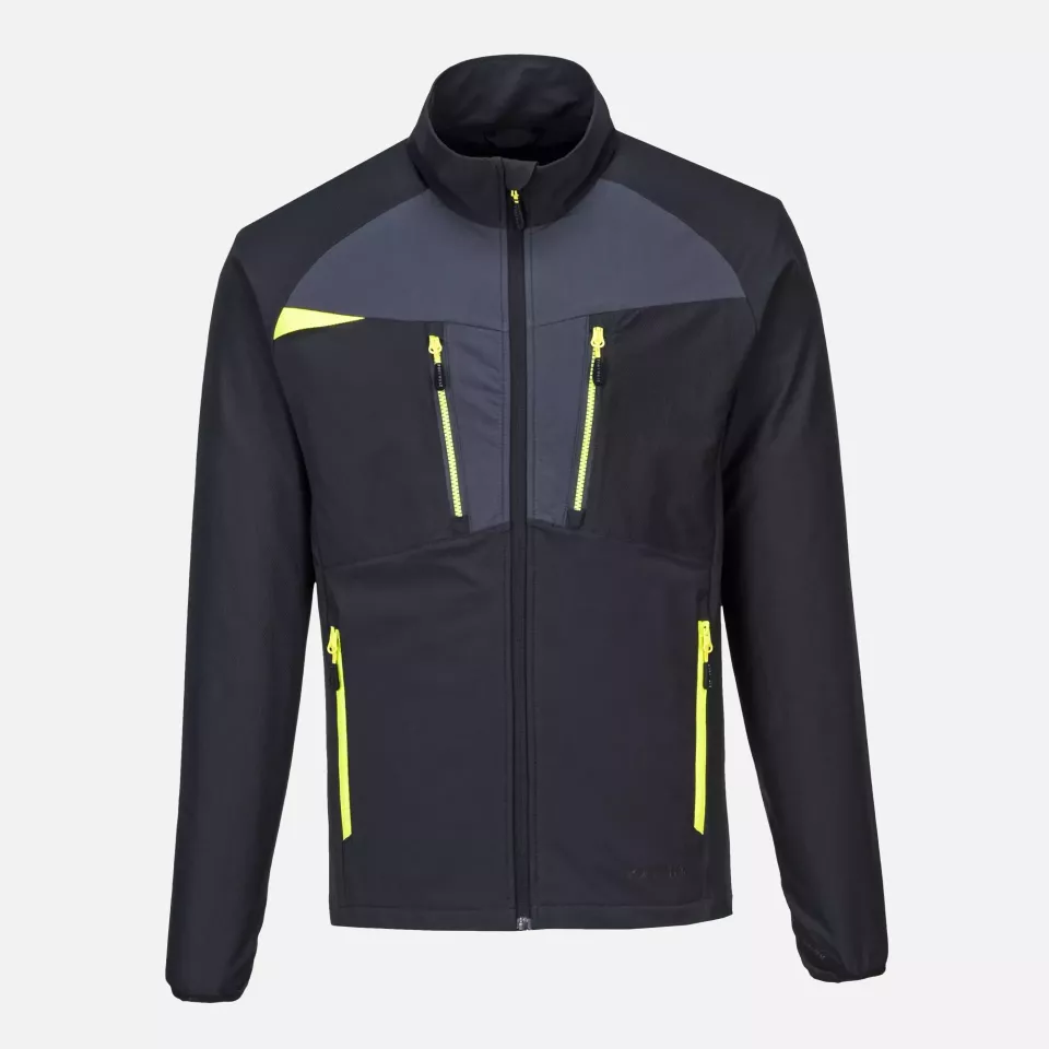 Portwest DX480BKR, DX4 Zip Lightweight Mid Layer, Black, image 1, gallery thumbnail