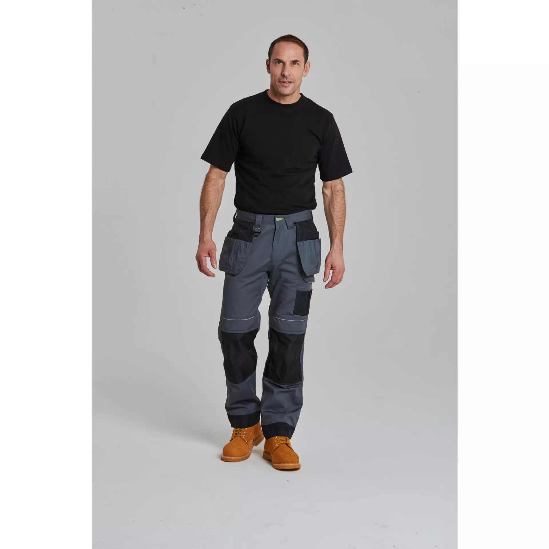 Portwest T602ZBR, PW3 Holster Work Trousers, Zoom Grey/Black, image 3