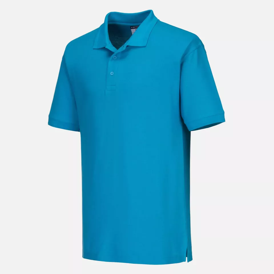 Portwest B210AQR, Naples Polo Shirt S/S, Aqua, image 6, gallery thumbnail