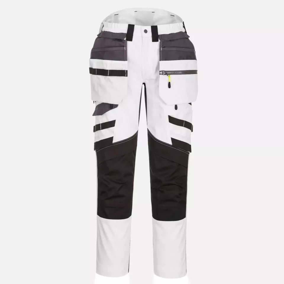 Portwest DX440WGR, DX4 Detachable Holster Pocket Trousers, White/Grey, image 1, gallery thumbnail
