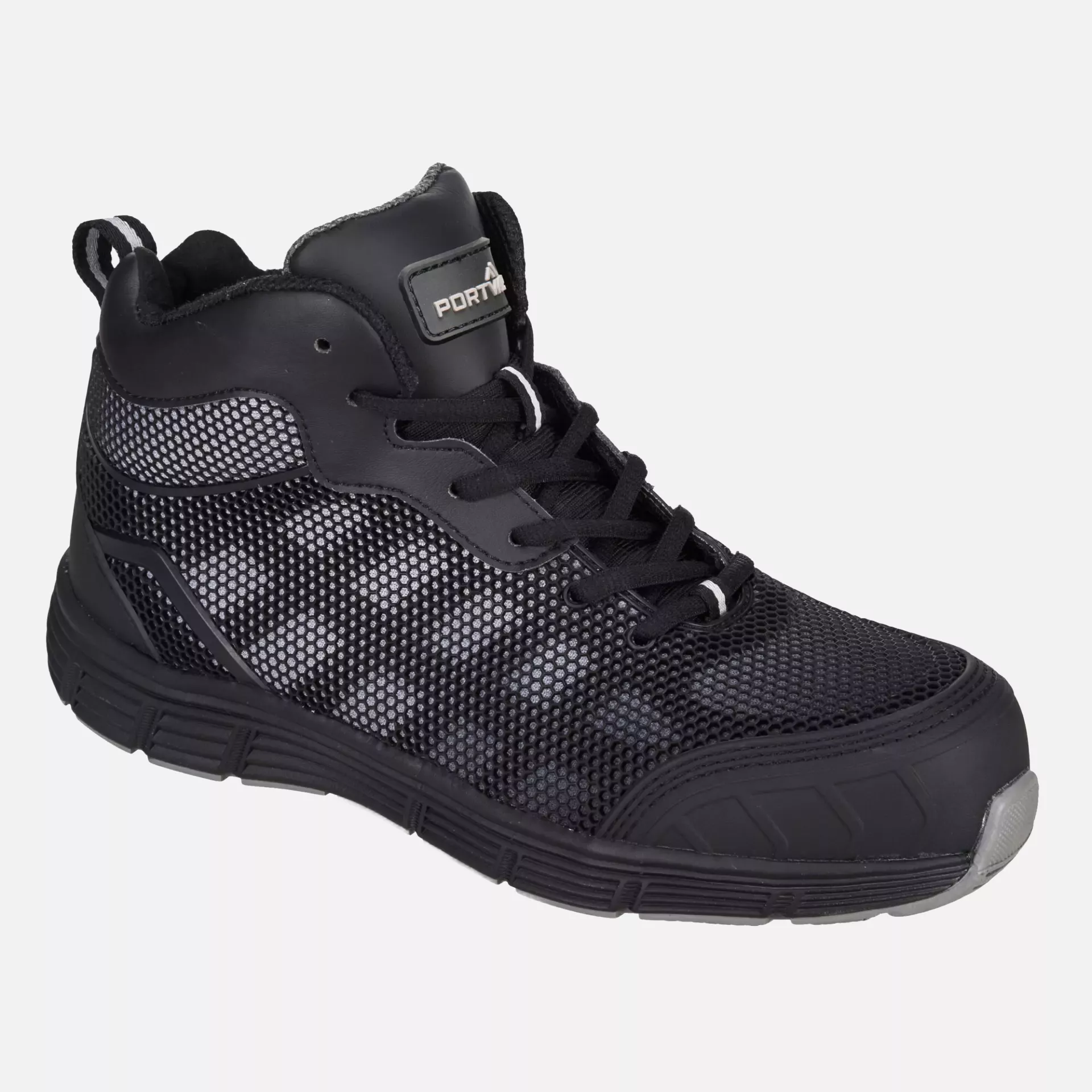 Portwest FC15BKG, Composite Textile Trainer S1PS FO SR, Black/Grey, image 1