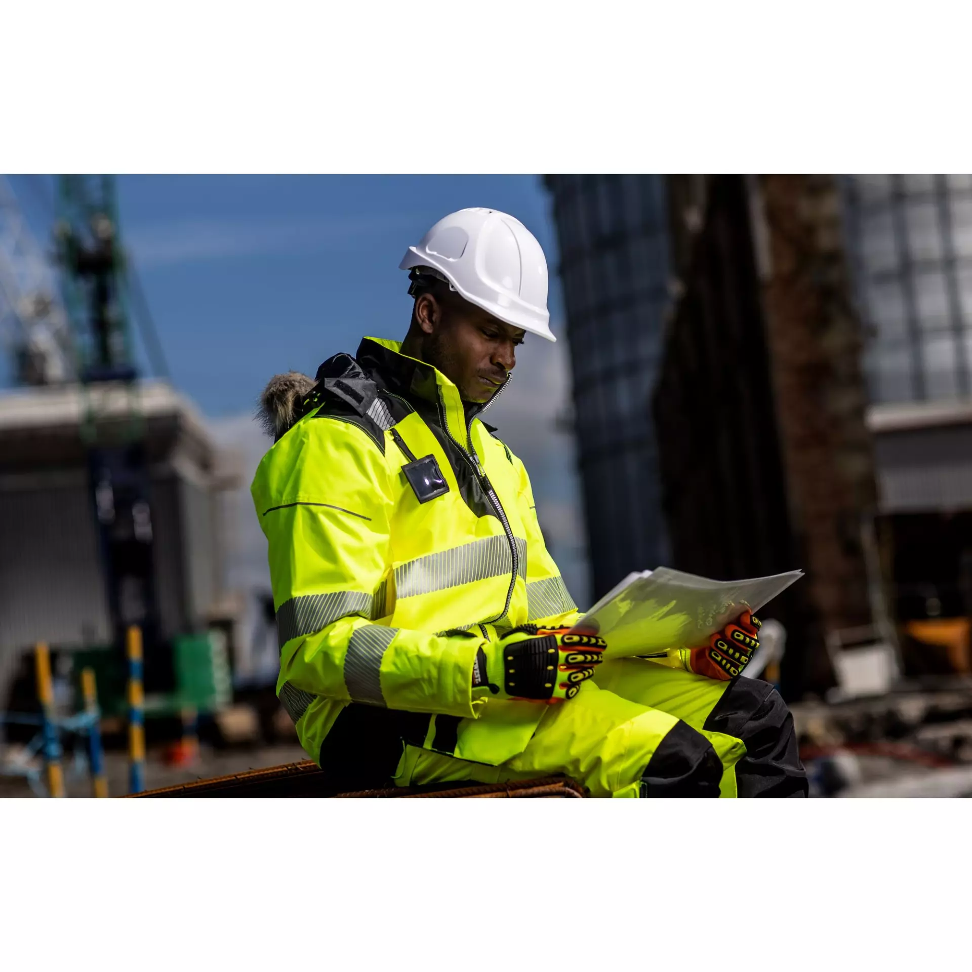 Portwest PW367OBR, PW3 Hi-Vis Breathable 5-in-1 Jacket, Orange/Black, image 10