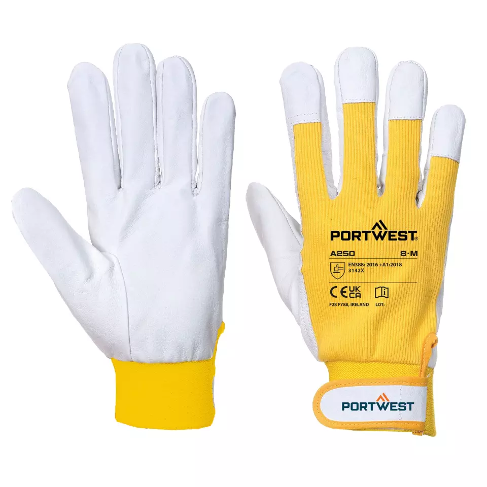 Portwest A250YER, Tergsus Glove, Size L, Yellow, image 2, gallery thumbnail