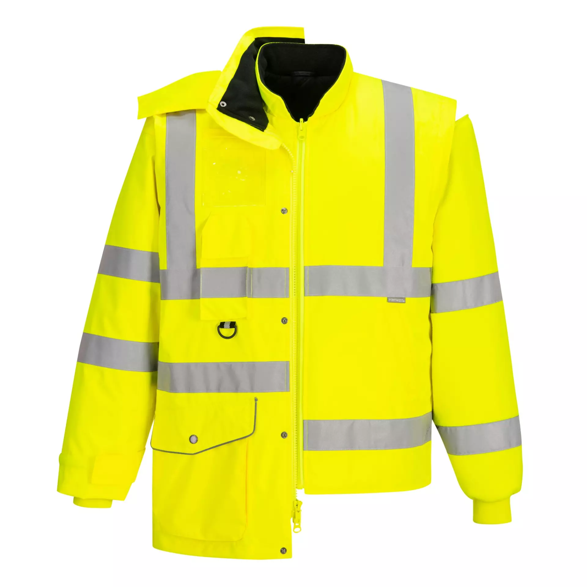 Portwest S427YER, Hi-Vis Breathable 7-in-1 Traffic Jacket, Yellow, image 5
