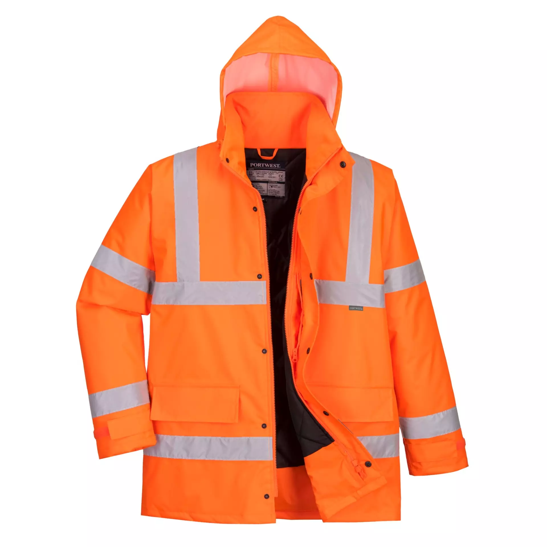 Portwest S460ORR, Hi-Vis Winter Traffic Jacket, Orange, image 5