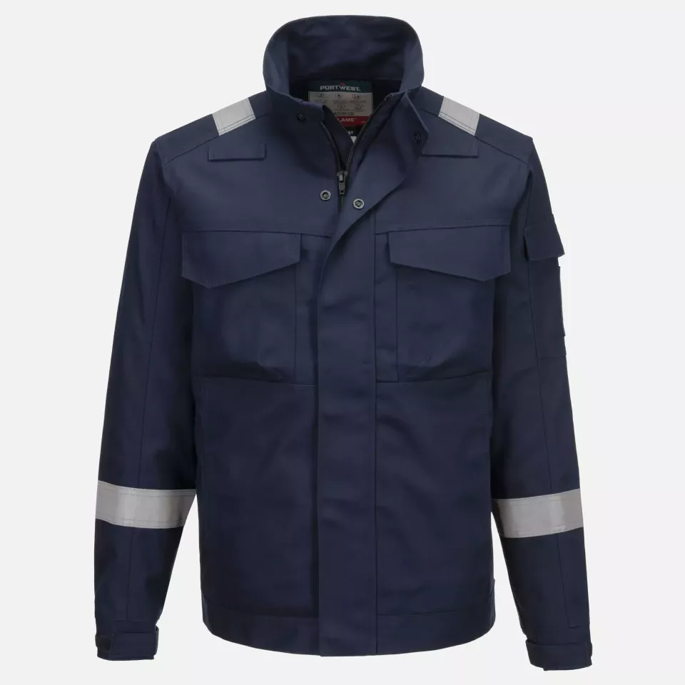 Portwest FR68NAR, Bizflame Industry FR Jacket, Navy, image 7, gallery thumbnail