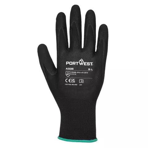 Portwest Dermi-Grip NPR15 Nitrile Sandy Glove, Black