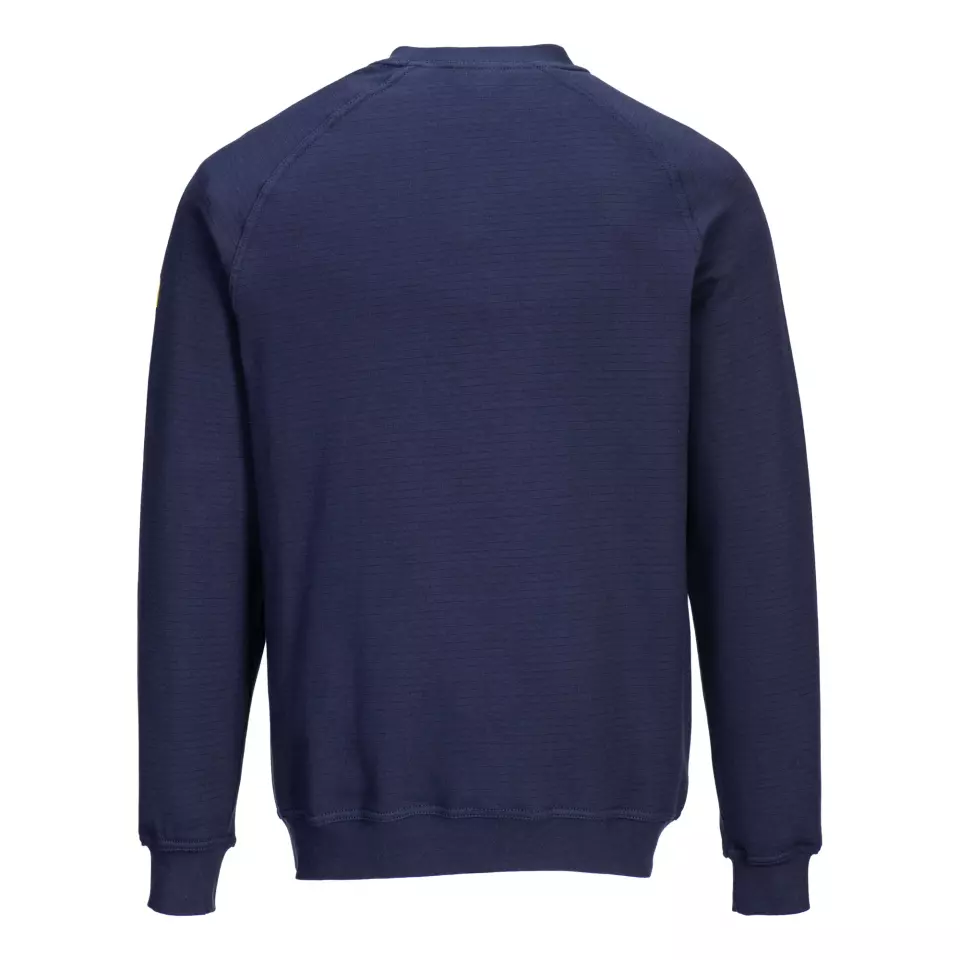 Portwest AS24NAR, Anti-Static ESD Sweatshirt, Navy, image 2, gallery thumbnail