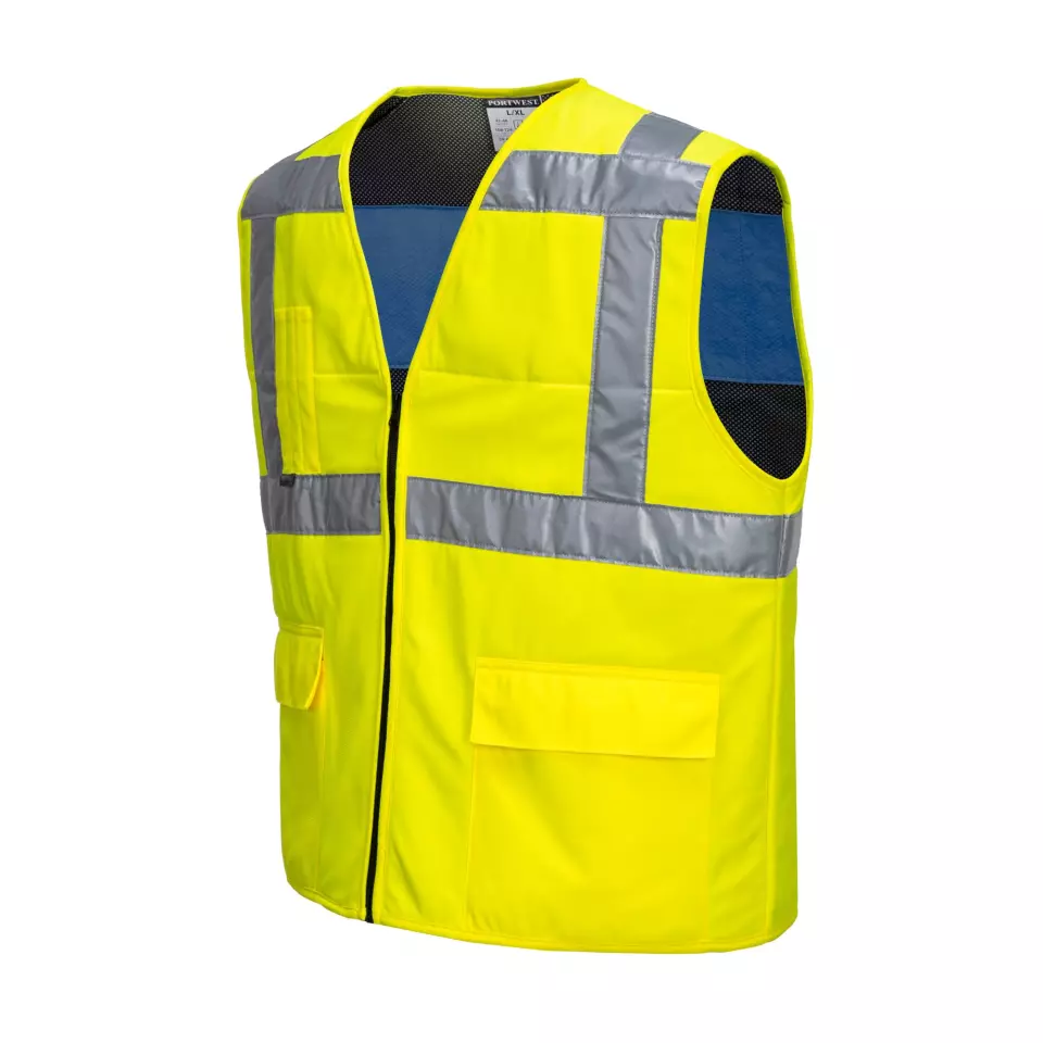 Portwest CV02YER, Hi-Vis Cooling Vest, Yellow, image 4, gallery thumbnail