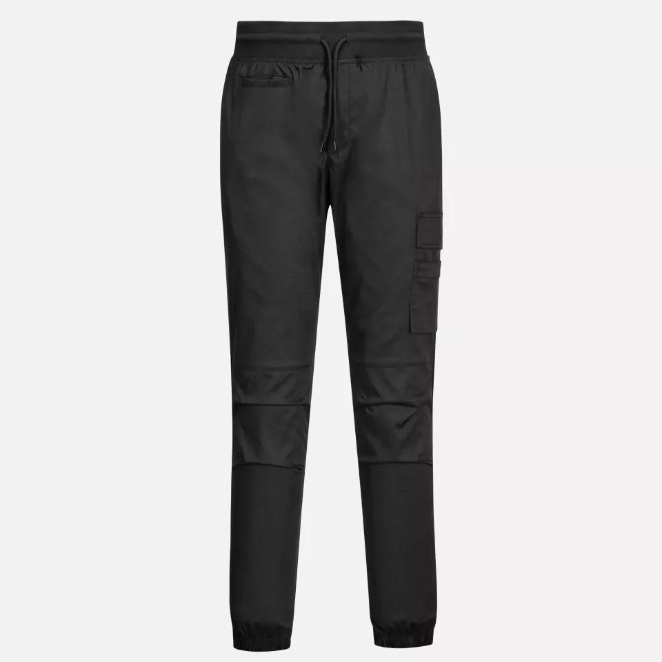 Portwest C074BKR, Chef's MeshAir Pro Stretch Joggers, Black, image 1, gallery thumbnail