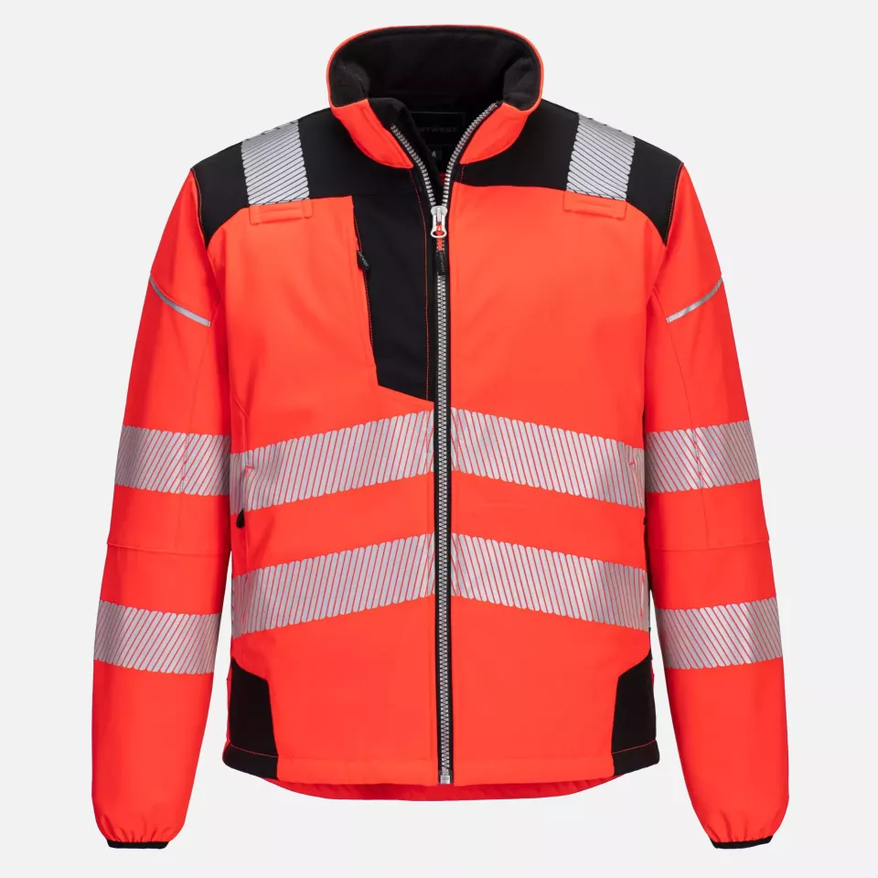 Portwest T402RBK, PW3 Hi-Vis Softshelljacke (3L), Rot/Schwarz, image 1, gallery thumbnail