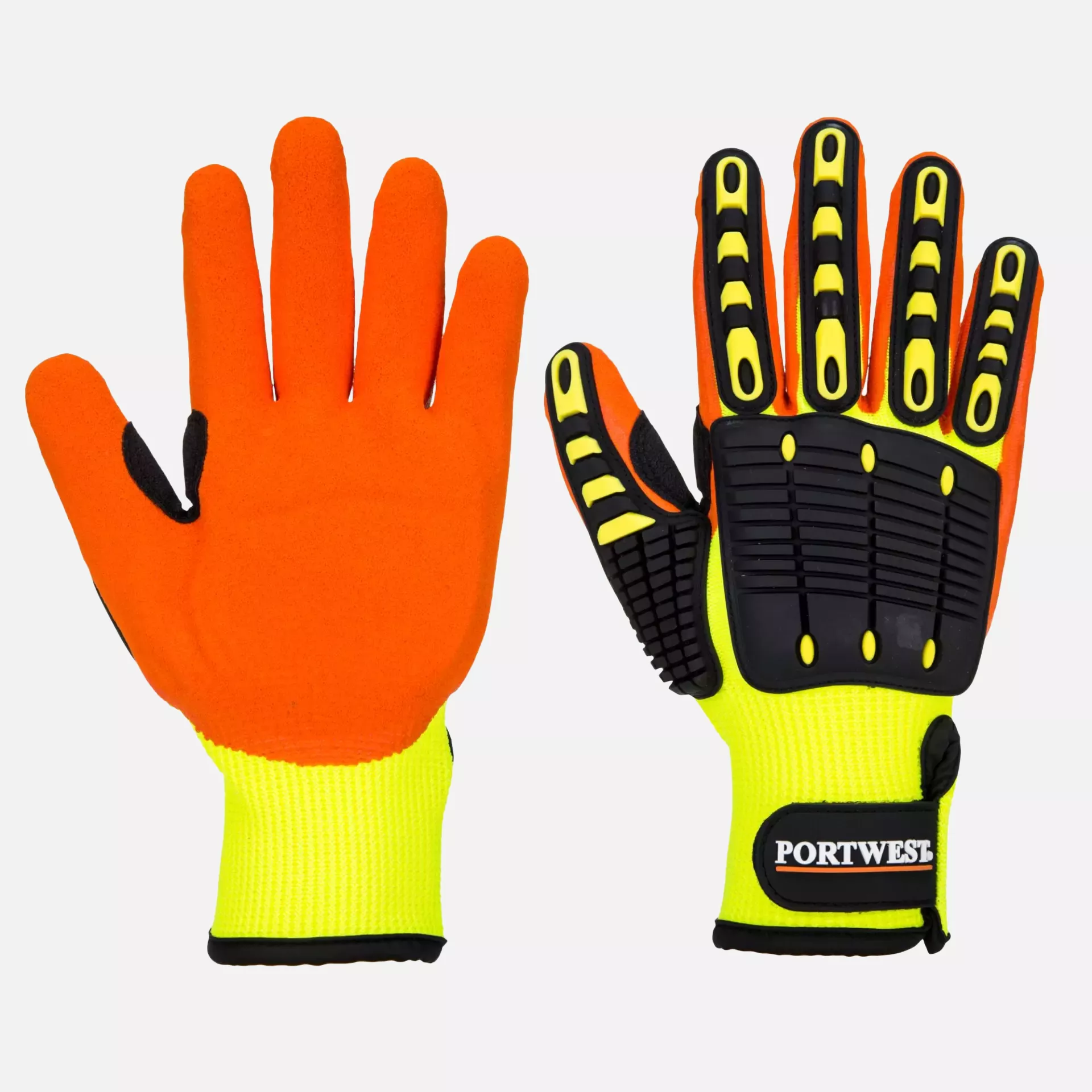 Portwest A721Y1R, Anti Impact Grip Glove, Yellow/Orange, image 3