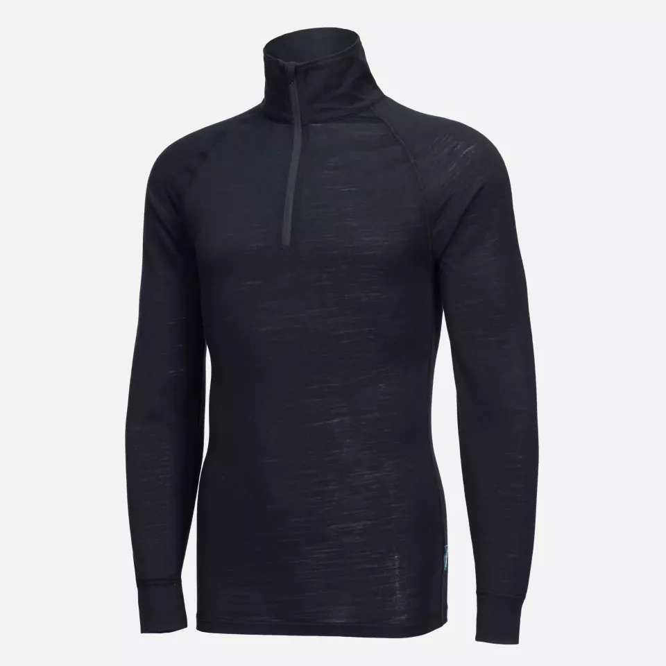 Portwest B184BKR, Merino Wool 1/4 Zip Baselayer Top, Black, image 2, gallery thumbnail