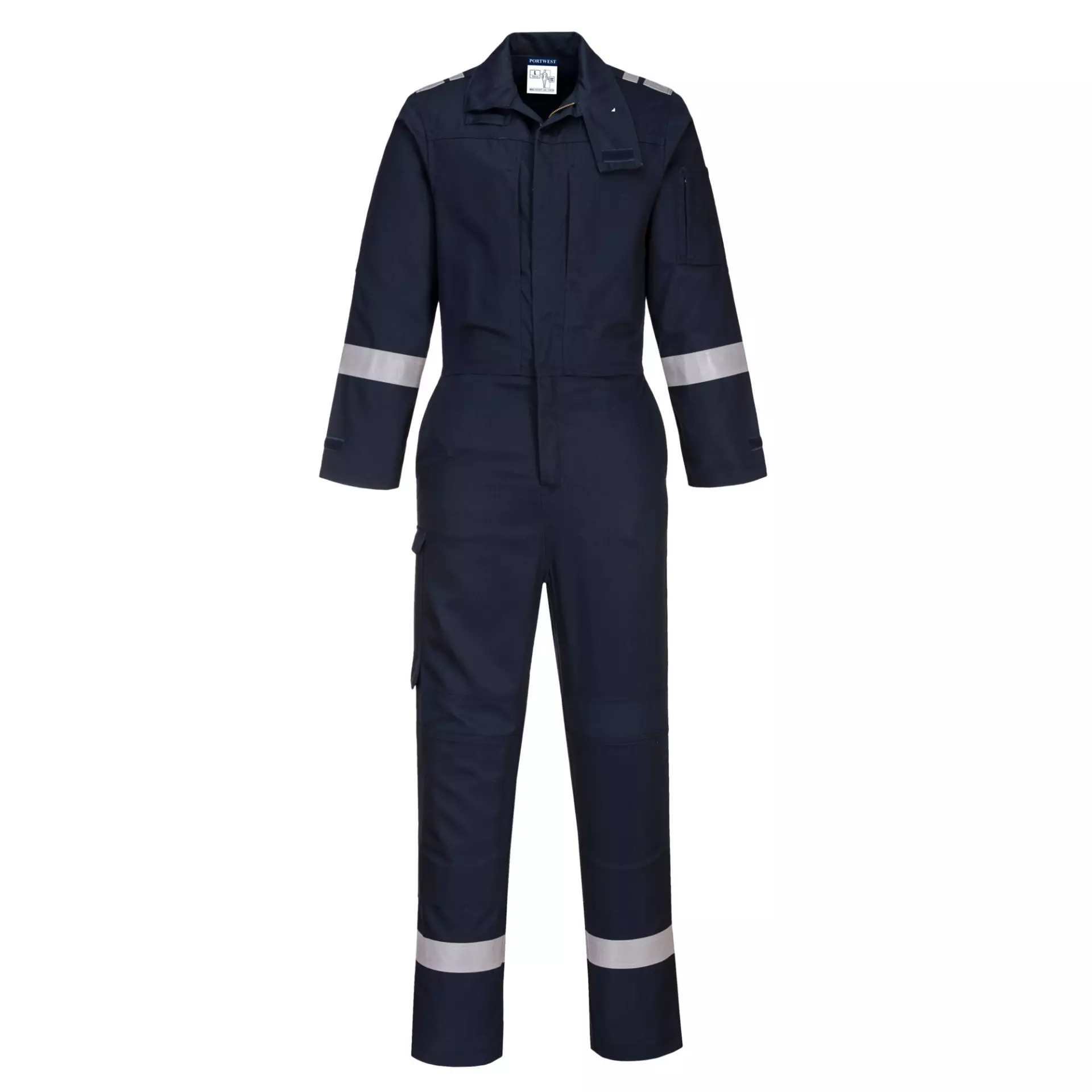 Portwest FR501NAR, Bizflame Work Stretch Panelled FR Coverall, Navy