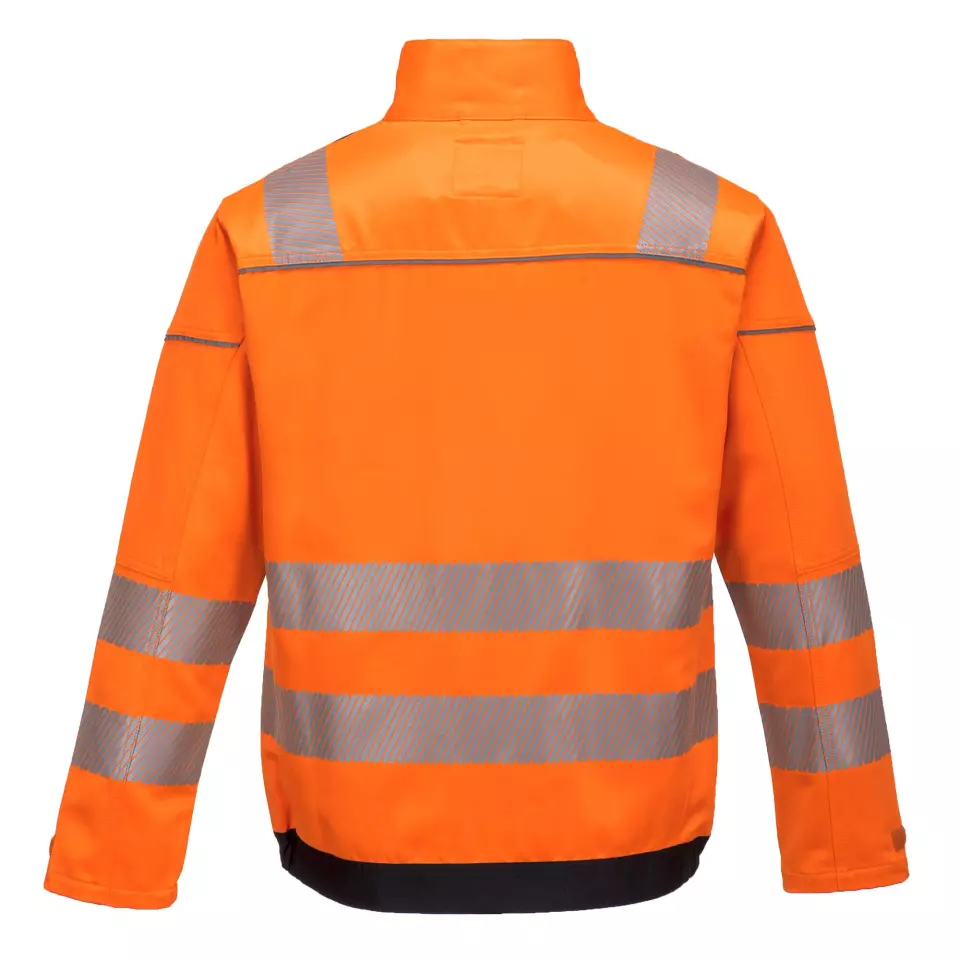 Portwest T500OBR, PW3 Hi-Vis Work Jacket, Orange/Black, image 2, gallery thumbnail
