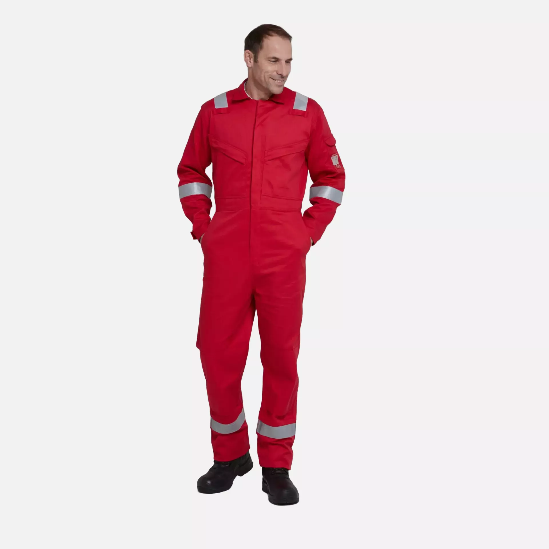 Portwest FR21RER, Bizflame Work Flammhemmender Superleichter Antistatischer Overall, Rot, image 5