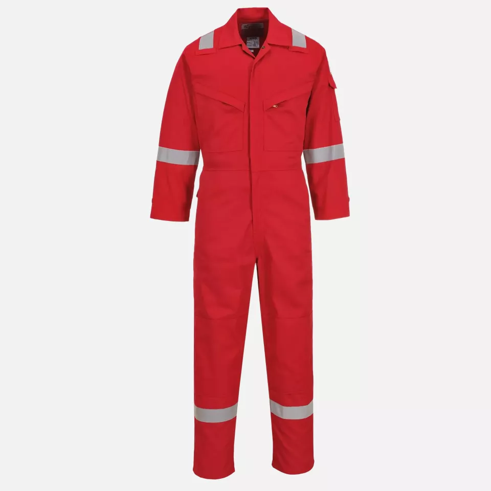 Portwest FR28RER, Bizflame Work Light Weight Anti-Static FR Coverall 280g, Red, image 1, gallery thumbnail