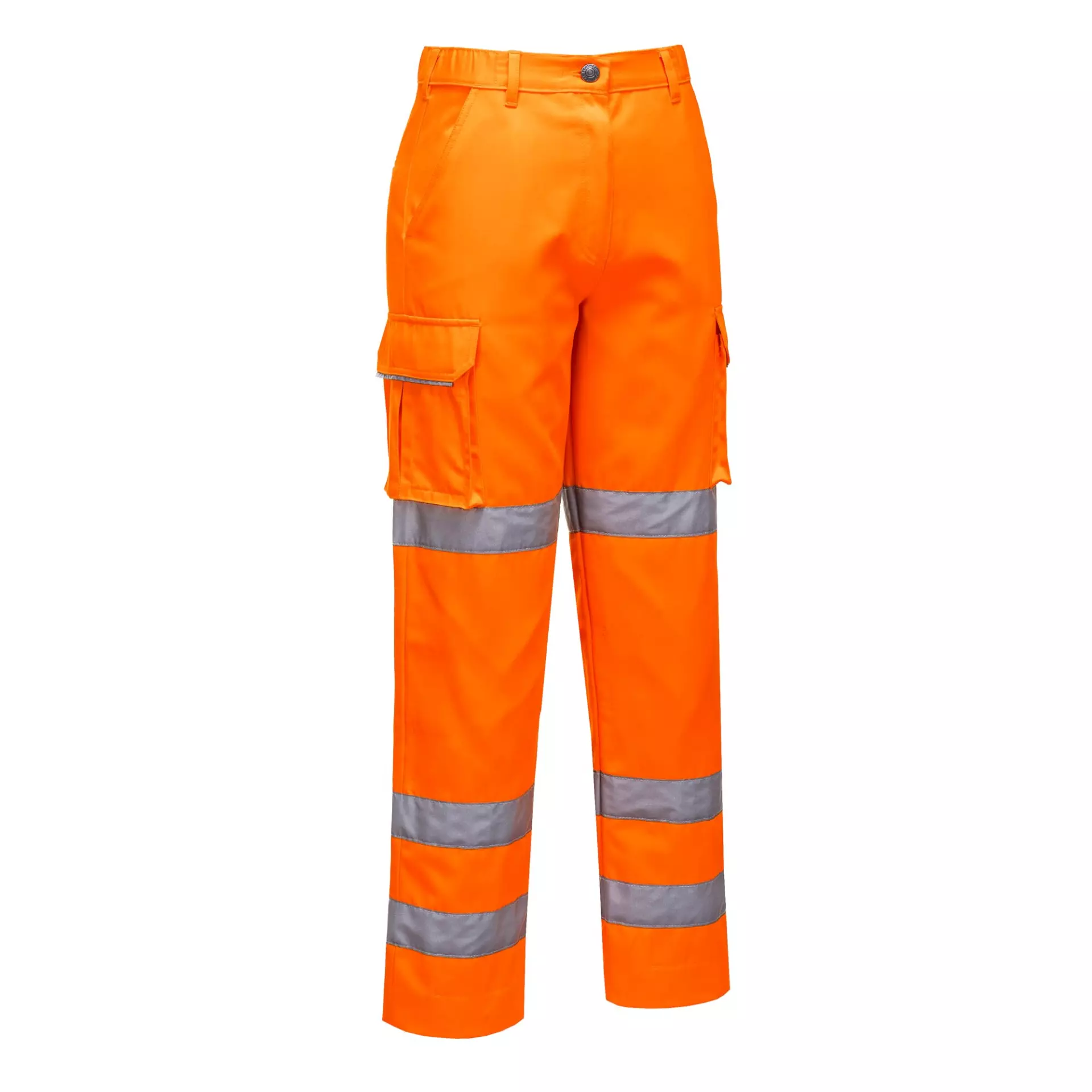 Portwest LW71ORR, Hi-Vis Women's Three Band Work Trousers, Orange, image 2