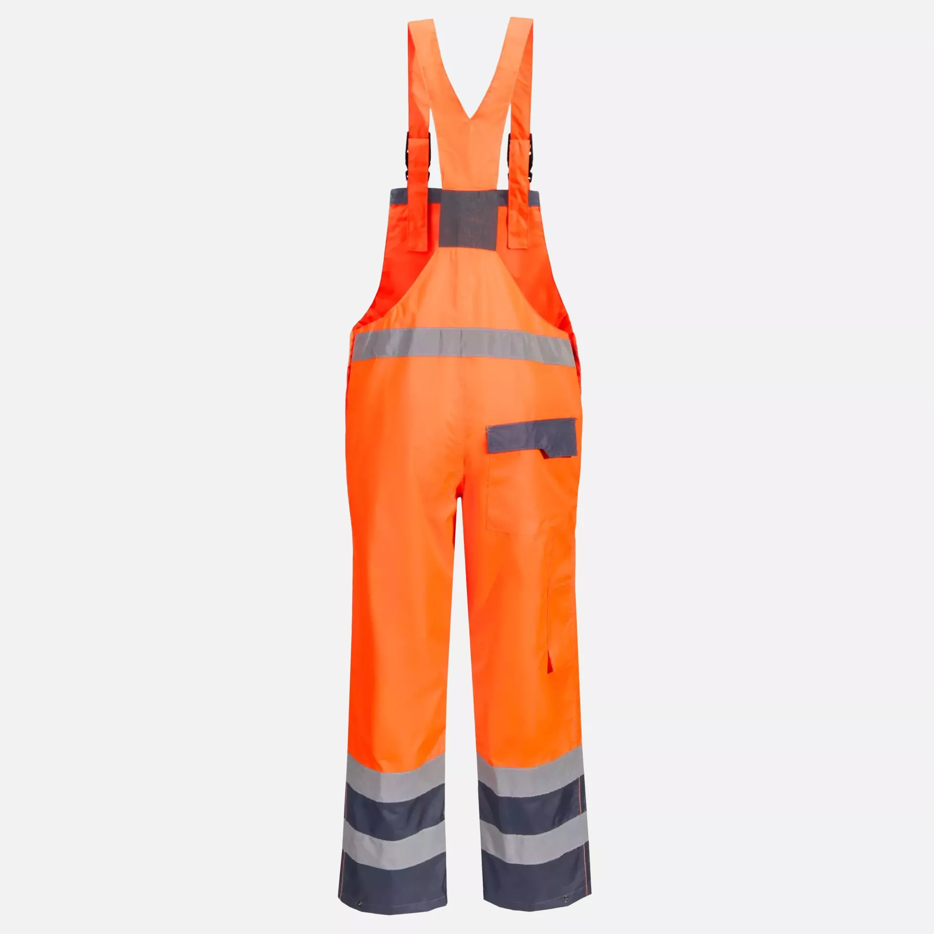 Portwest S488ONR, Hi-Vis Breathable Contrast Rain Bib and Brace, Orange/Navy, image 2