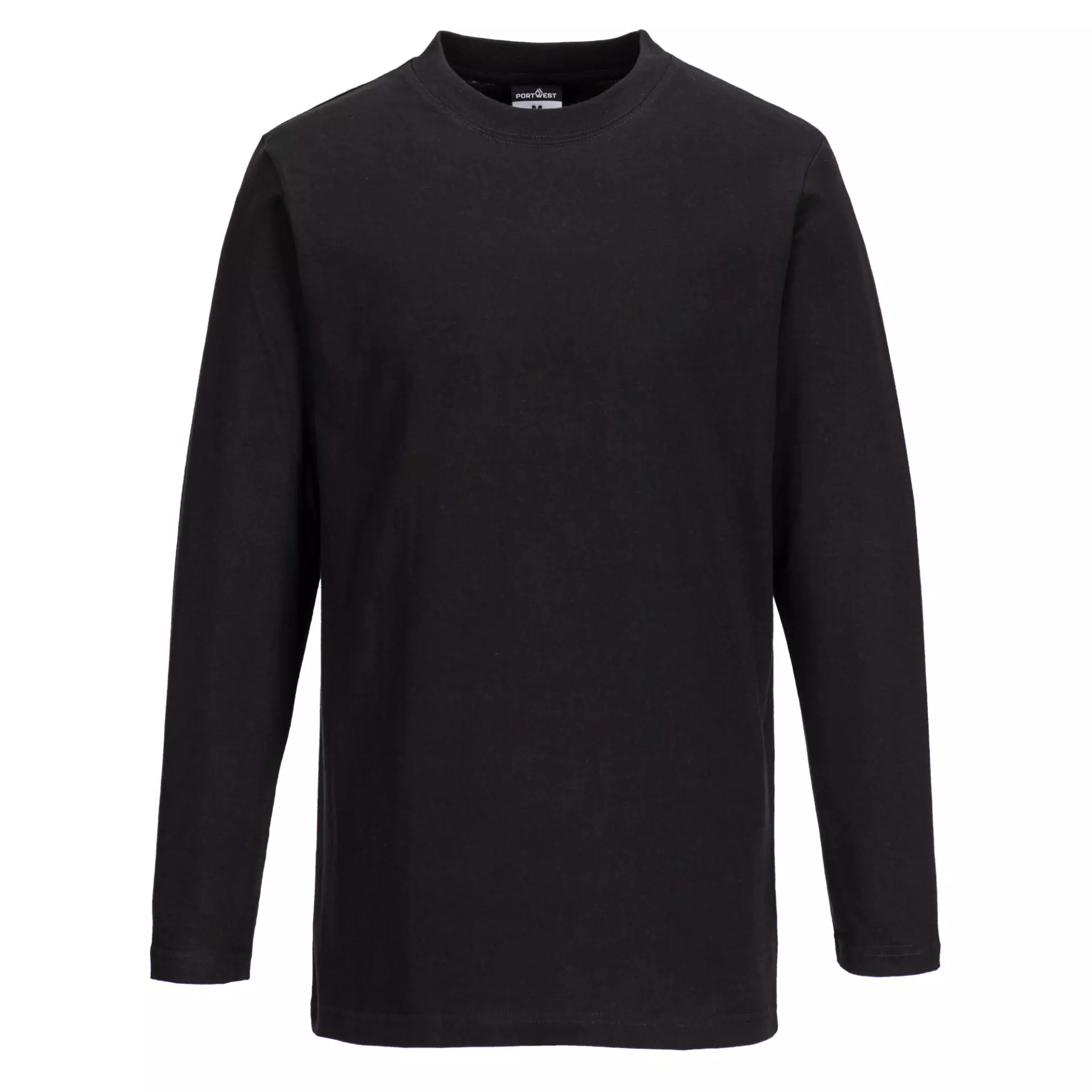 Portwest B196BKR, Long Sleeve T-Shirt, Black, image 1