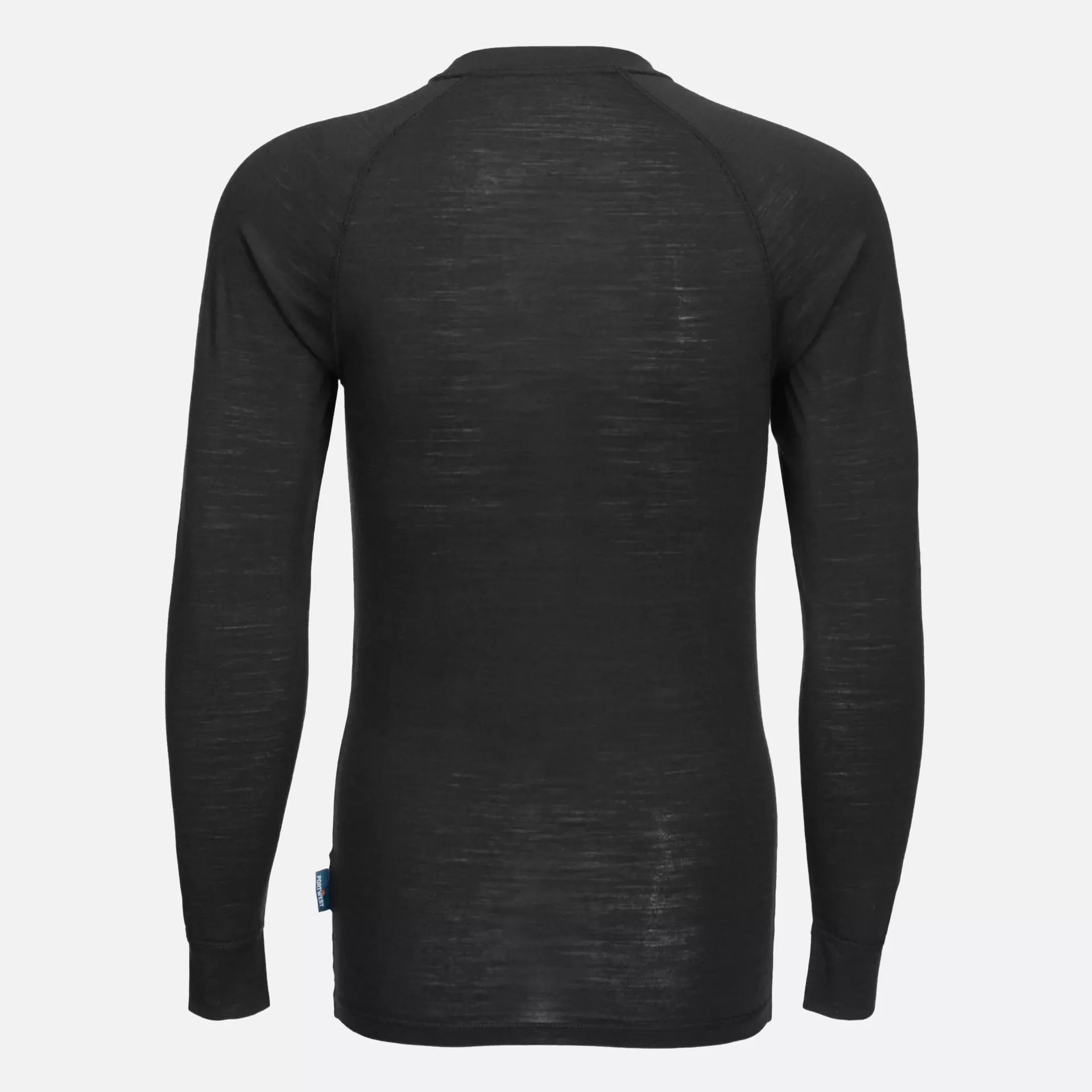 Portwest B183BKR, Merino Wool Crewneck Baselayer Top, Black, image 3