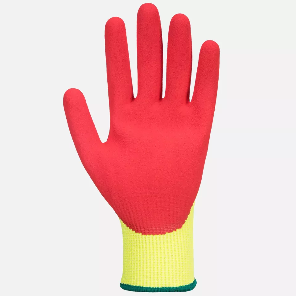 Portwest A626Y5R, Vis-Tex Cut D13 Nitrile Glove, Yellow/Red, image 2, gallery thumbnail