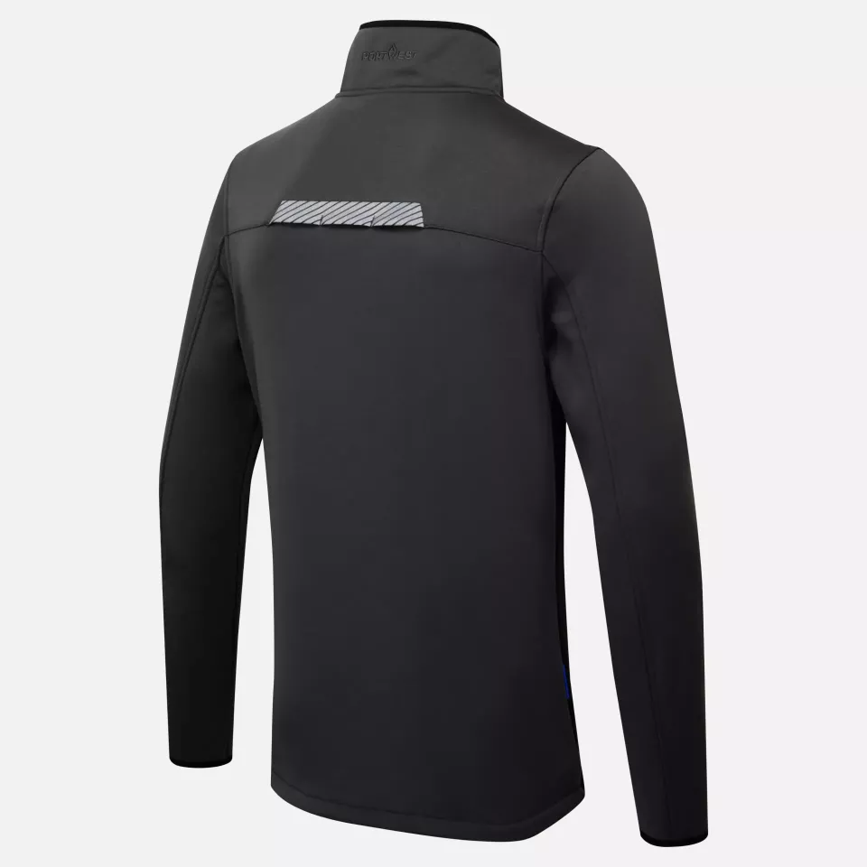 Portwest T755MGR, WX3 Half Zip Tech Fleece, Metal Grey, image 3, gallery thumbnail