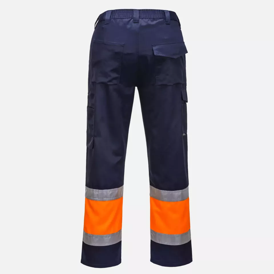 Portwest L049ONR, Leichte Warnschutz-Kontrast-Servicehose Klasse 1, Orange/Marine, image 2, gallery thumbnail