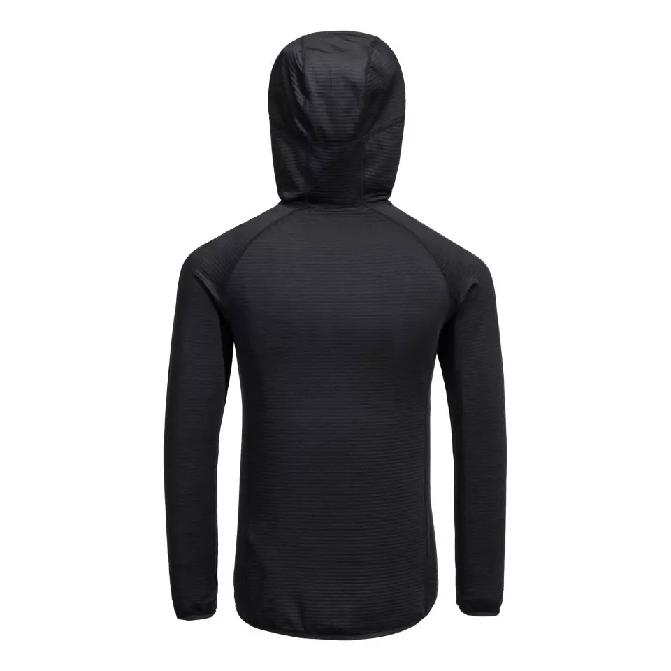 Portwest B191BKR, Waffle Fleece Hooded Baselayer, Black, image 2, gallery thumbnail