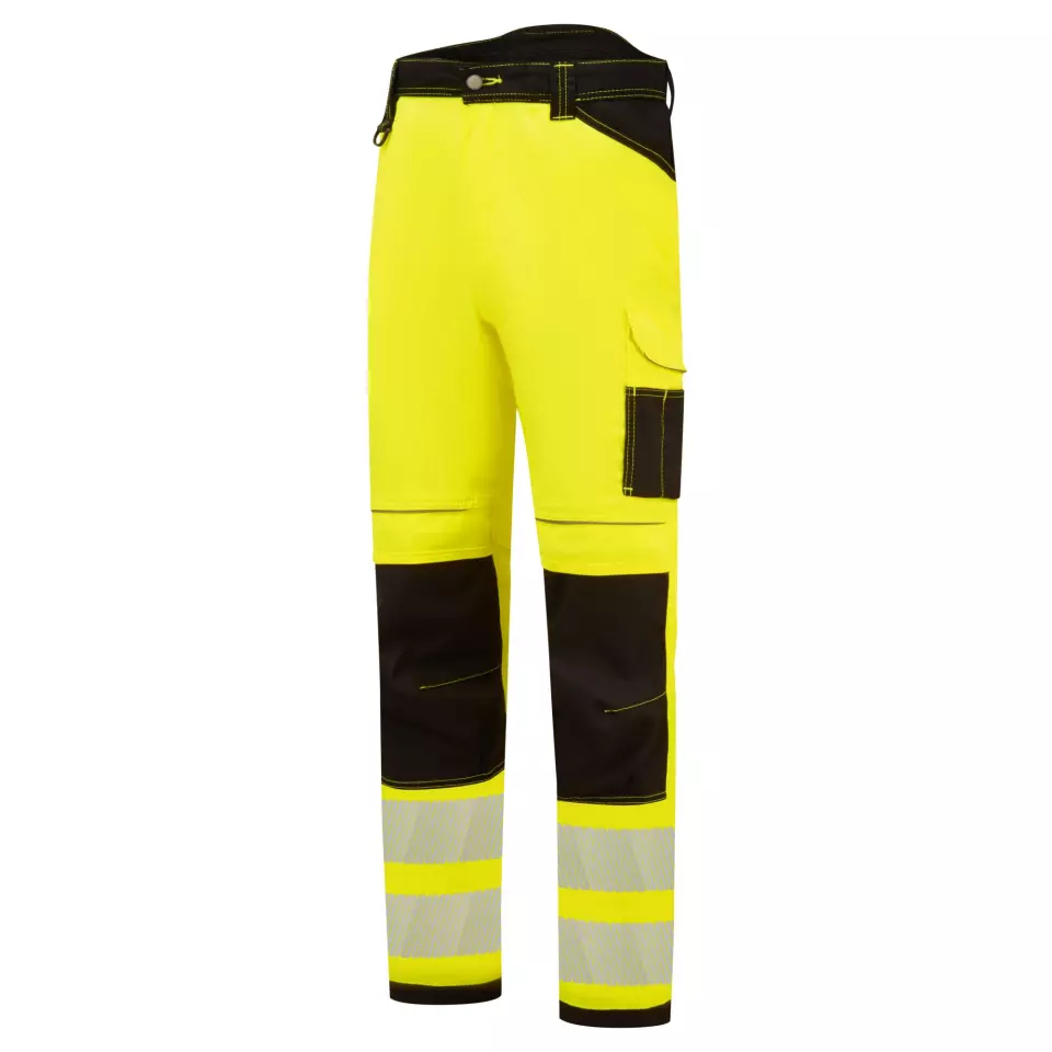 Portwest PW303YBR, PW3 Hi-Vis Lightweight Stretch Work Trousers, Yellow/Black, image 4, gallery thumbnail