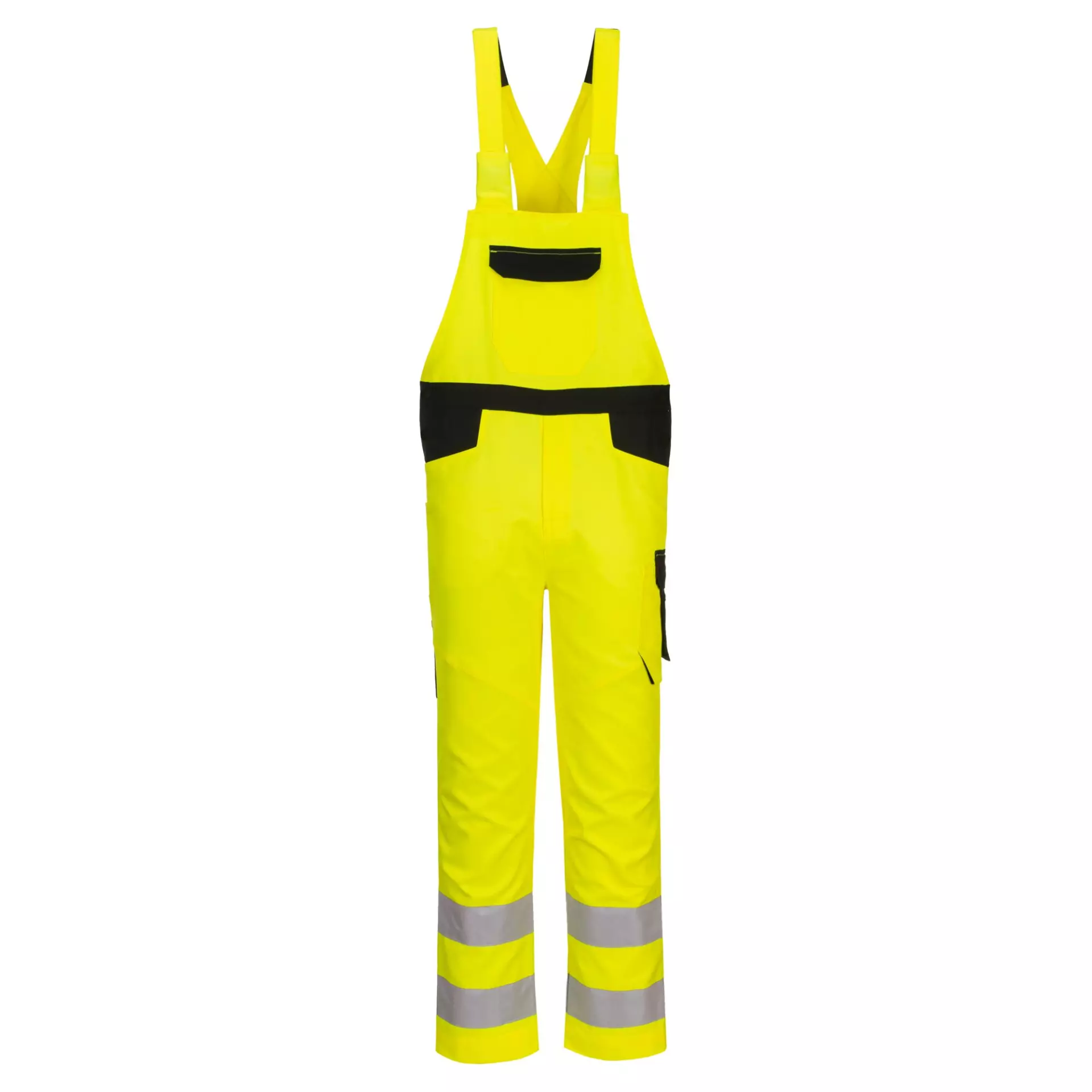 Portwest PW244YBR, PW2 Hi-Vis Bib and Brace, Yellow/Black, image 1