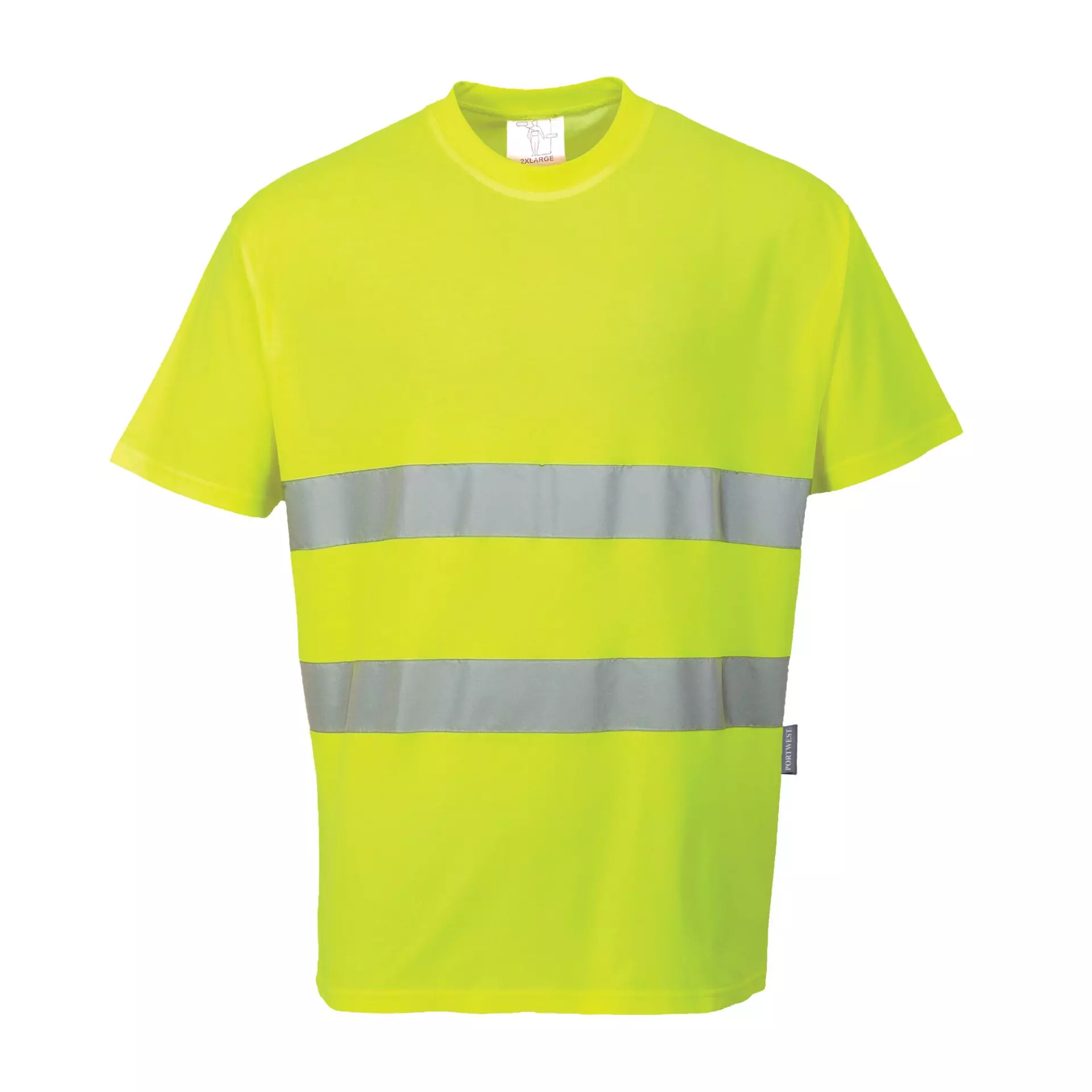 Portwest S172YER, Hi-Vis Baumwoll-Komfort Kurzarm-T-Shirt, Gelb, image 1