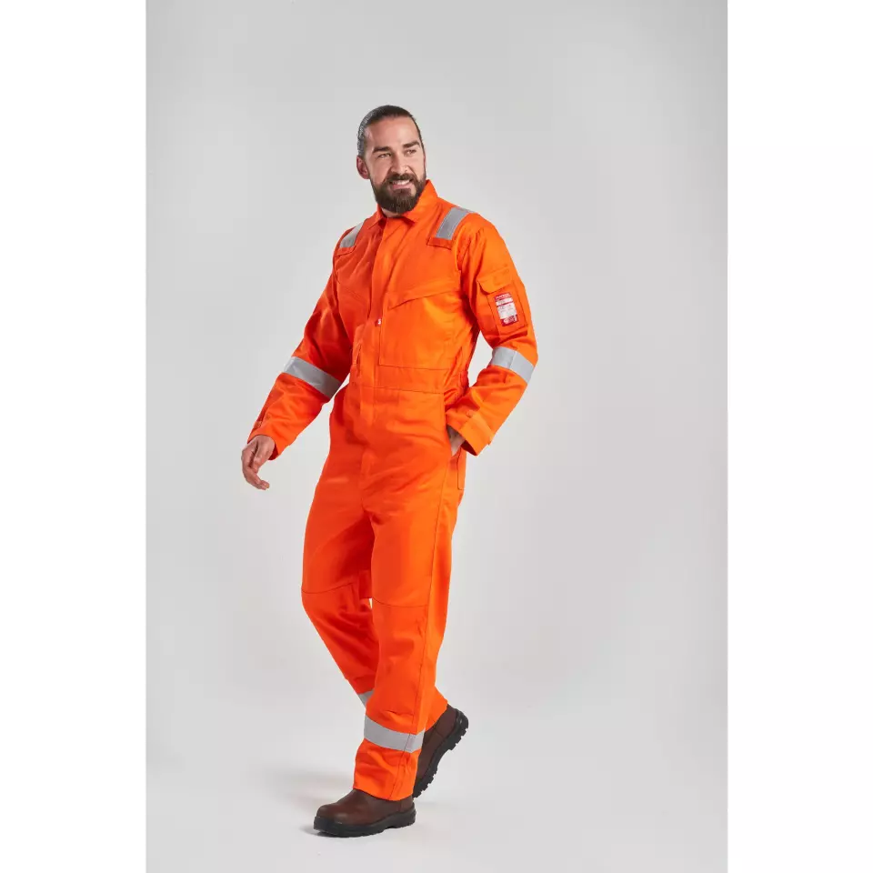Portwest FR21ORR, Bizflame Work FR Super Lightweight Anti-Static Coverall, Orange, image 5, gallery thumbnail