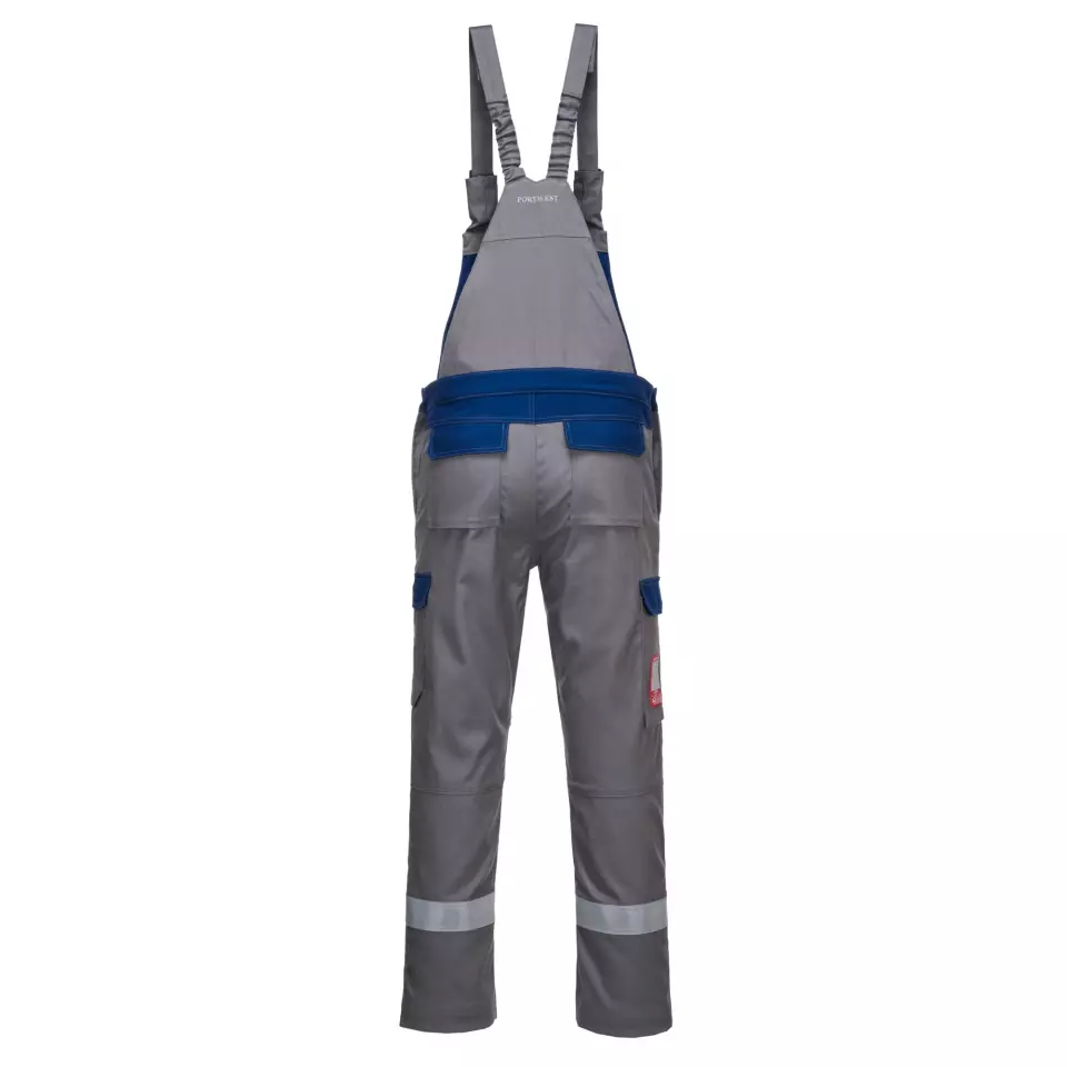Portwest FR07GRR, Bizflame Industry Two Tone Bib and Brace, Grey, image 1, gallery thumbnail