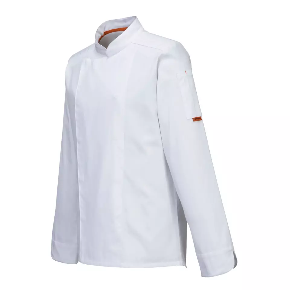 Portwest C846WHR, Chef's MeshAir Pro Stretch Jacket L/S, White, image 4, gallery thumbnail