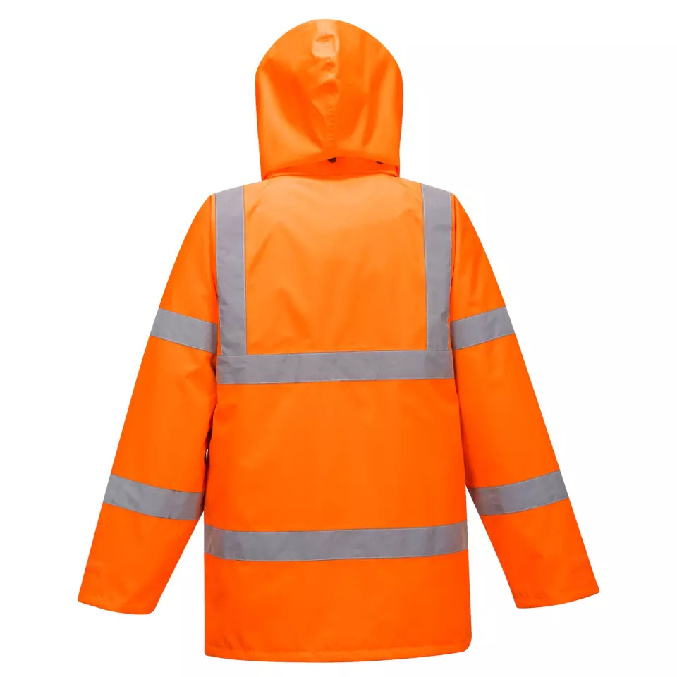 Portwest RT63ORR, Hi-Vis Breathable Interactive Rain Traffic Jacket, Orange, image 2, gallery thumbnail