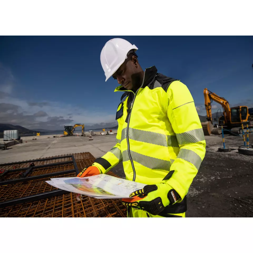 Portwest PW367OBR, PW3 Hi-Vis Breathable 5-in-1 Jacket, Orange/Black, image 8, gallery thumbnail