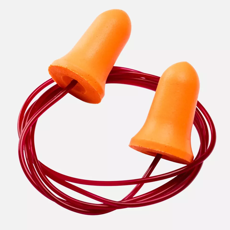 Portwest EP09ORR, Bell Comfort PU Foam Ear Plugs Corded, Orange, image 1, gallery thumbnail