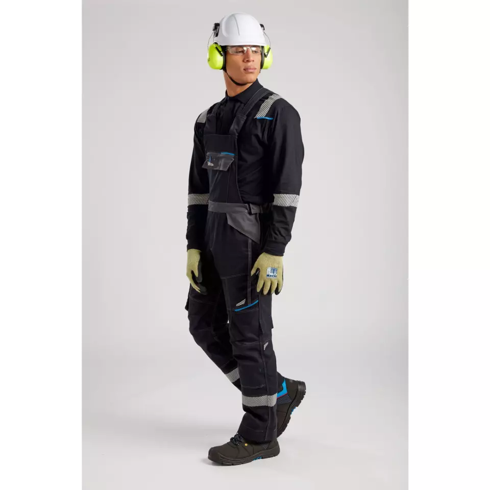 Portwest FR405BKR, WX3 FR Modaflame Latzhose, Schwarz, image 8, gallery thumbnail